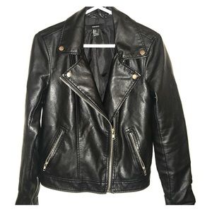 Black leather jacket